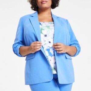 Bar III Women's Vibrant Blue Blazer plus size 1X